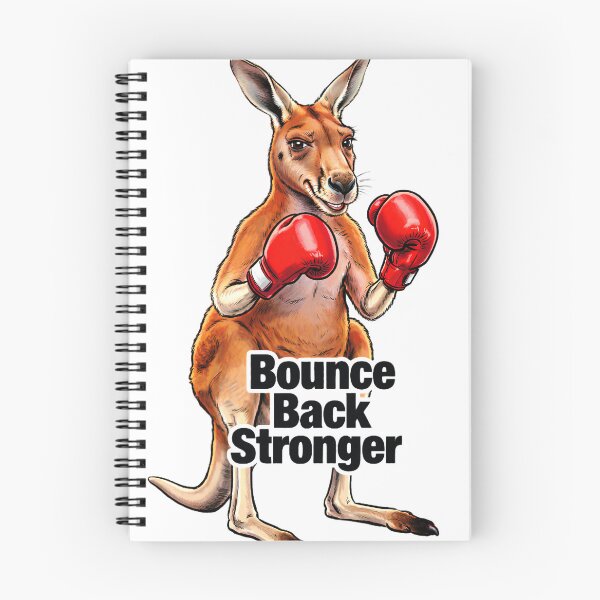 Item preview, Boxing Kangaroo "Bounce Back Stronger" - Motivational Illustration of a Kangaroo with Boxing Gloves designed and sold by fastansic.