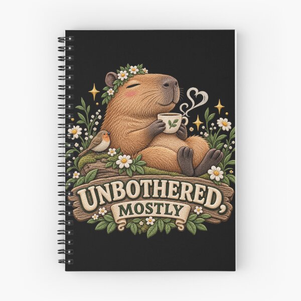 Item preview, Cute Capybara Tea Design – Unbothered Mostly Cozy Cottagecore Art designed and sold by Emoji Emblems.