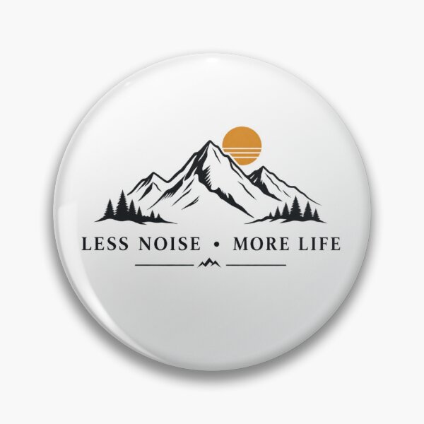 Item preview, Less Noise More Life Mountain Minimalist T-Shirt designed and sold by Amyay.