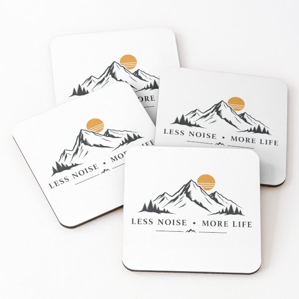 Item preview, Less Noise More Life Mountain Minimalist T-Shirt designed and sold by Amyay.
