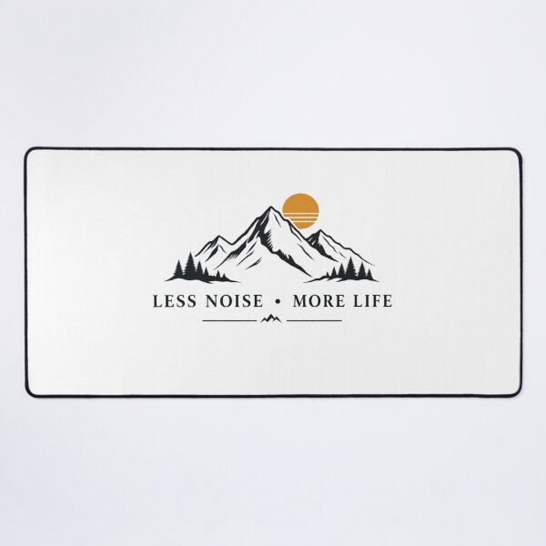 Item preview, Less Noise More Life Mountain Minimalist T-Shirt designed and sold by Amyay.