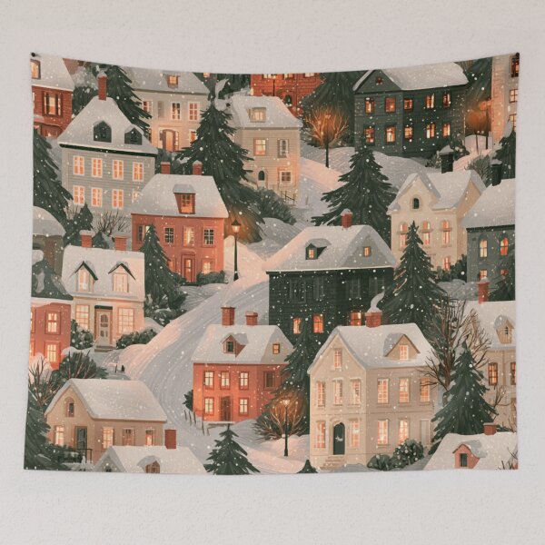 Item preview, Storybook Winter Town designed and sold by bubblyrainbow.