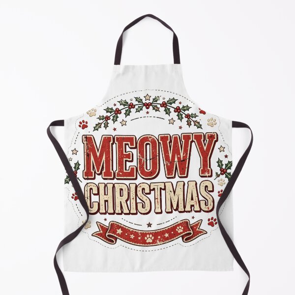 Item preview, Meowy Christmas | Retro Varsity Holiday Text Design designed and sold by HexAndHearth.