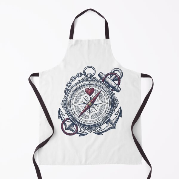 Item preview, Nautical Compass Heart And Anchors designed and sold by Sanan Israyilli.