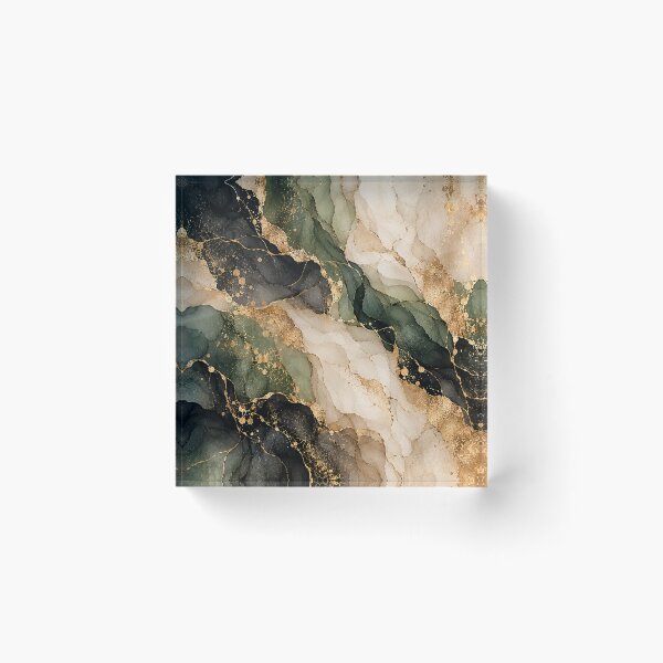 Item preview, Emerald Green Gold Luxury Abstract Marble designed and sold by RetroPop23.