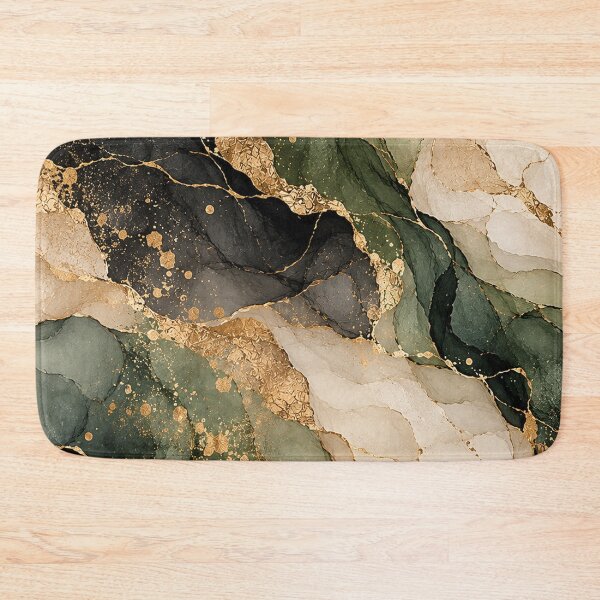 Item preview, Emerald Green Gold Luxury Abstract Marble designed and sold by RetroPop23.