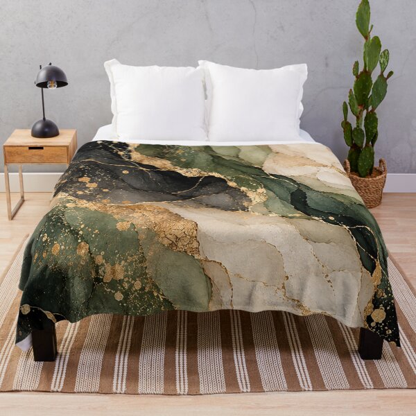 Item preview, Emerald Green Gold Luxury Abstract Marble designed and sold by RetroPop23.