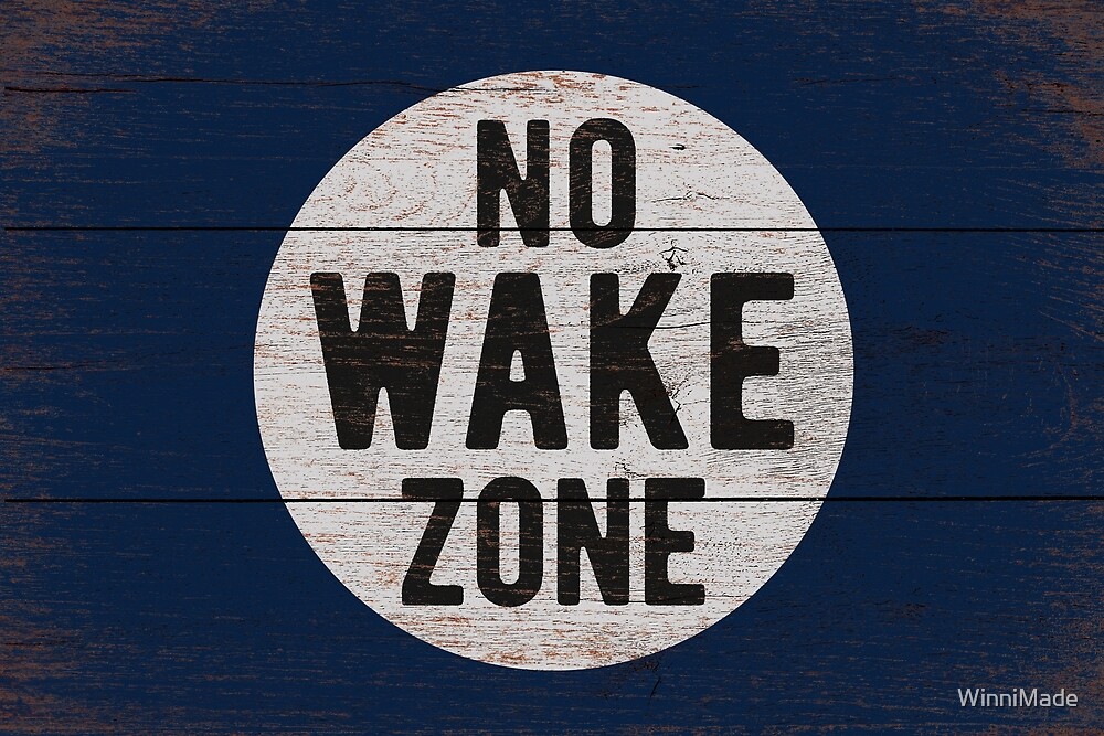 No Wake Zone Lake Gift Lake Sign Lake House Decor Wake Surf