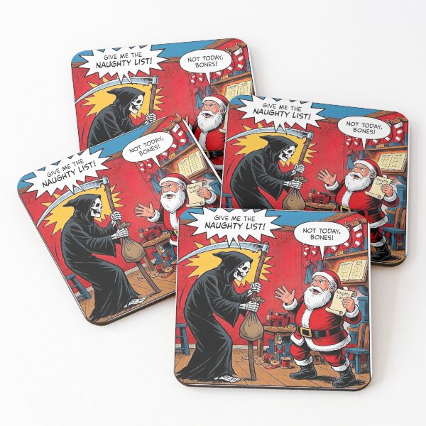 Item preview,  Grim Reaper Naughty List Christmas Horror Humor designed and sold by BadCatSupply.