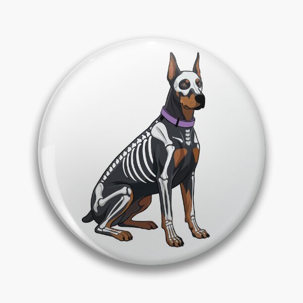 Artikelvorschau, Dobermann-Skelett Halloween-Hund entworfen und verkauft von WilliegarciaRo.