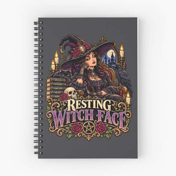 Item preview, Resting Witch Face – Gothic Witch with Attitude designed and sold by OzyWear.