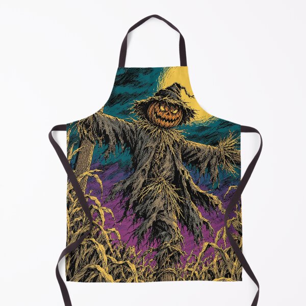 Item preview, Jack-o'-Lantern Scarecrow in Cornfield - Spooky Harvest Moon Halloween Art designed and sold by arfindo-indra.