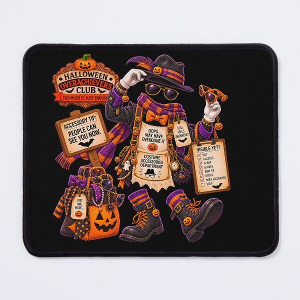 Item preview, ⚡HALLOWEEN OVERACHIEVERS CLUB - Costume Accessories Department - dark version designed and sold by WheelieGdArt.