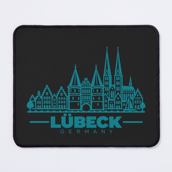 Item preview, Lubeck Germany Line Art Landmark Poster designed and sold by CMYKStudio.