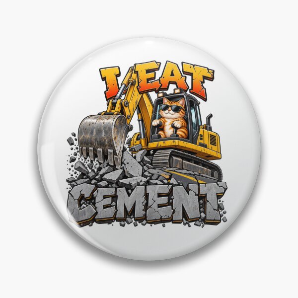 Item preview, I Eat Cement Cat – Funny Gen Z Meme Digger designed and sold by BigfeetLittlepaws.