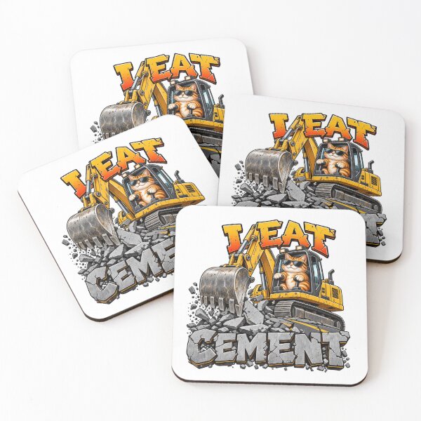 Item preview, I Eat Cement Cat – Funny Gen Z Meme Digger designed and sold by BigfeetLittlepaws.