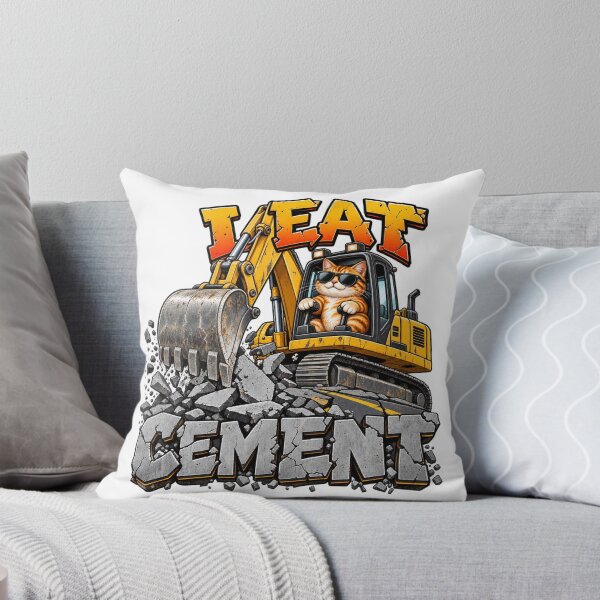 Item preview, I Eat Cement Cat – Funny Gen Z Meme Digger designed and sold by BigfeetLittlepaws.