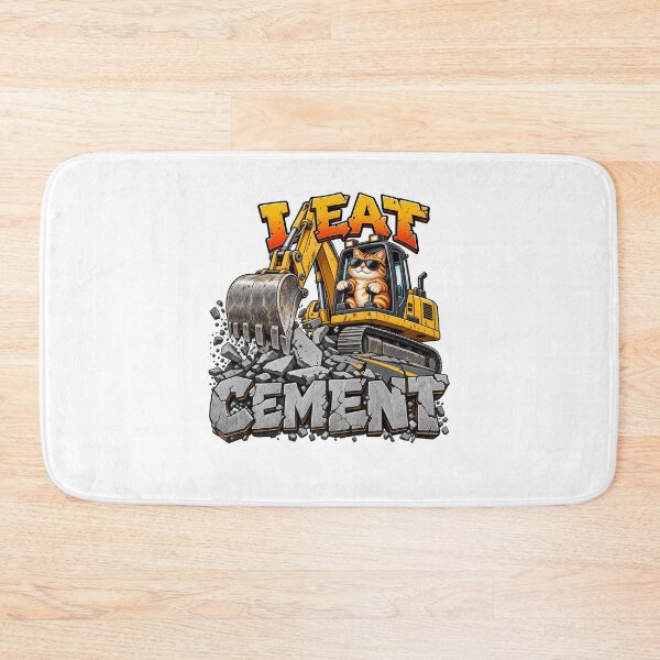 Item preview, I Eat Cement Cat – Funny Gen Z Meme Digger designed and sold by BigfeetLittlepaws.