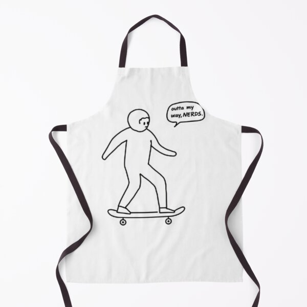 Item preview, Outta My Way, Nerds! - Funny Skateboard Doodle designed and sold by PrintWavePro.