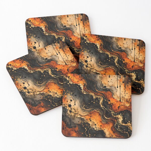 Item preview, Halloween Orange Black Grunge Abstract designed and sold by RetroPop23.