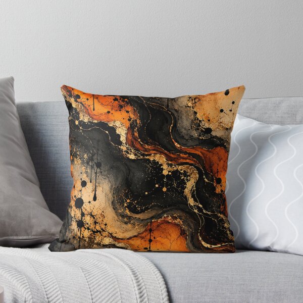 Item preview, Halloween Orange Black Grunge Abstract designed and sold by RetroPop23.