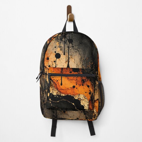Item preview, Halloween Orange Black Grunge Abstract designed and sold by RetroPop23.