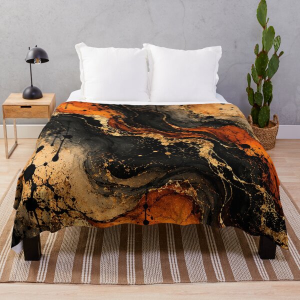 Item preview, Halloween Orange Black Grunge Abstract designed and sold by RetroPop23.