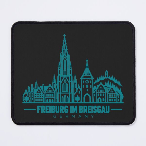 Item preview, Freiburg im Breisgau Germany Line Art Landmark Poster designed and sold by CMYKStudio.