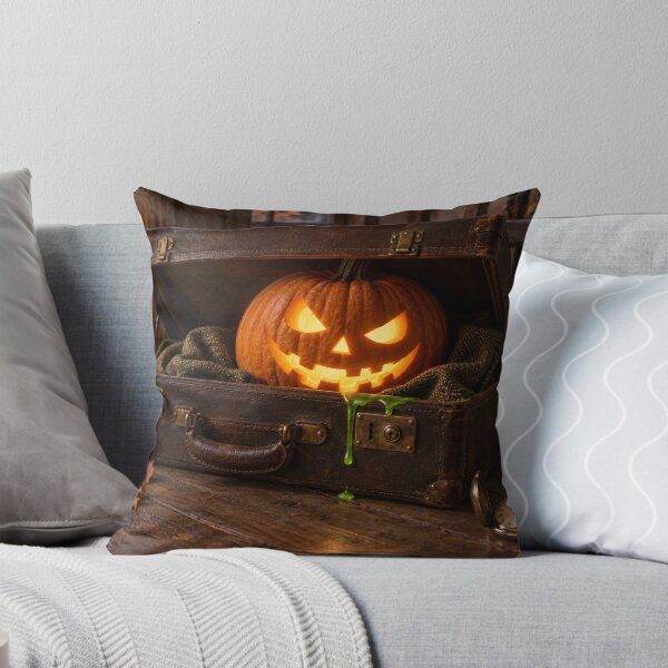 Item preview, Cozy Halloween Still Life with Glowing Pumpkin designed and sold by DansCreations42.