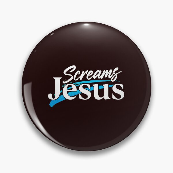 Item preview, Screams Jesus Bold Blue Brushstroke Statement designed and sold by Doublettadraw.