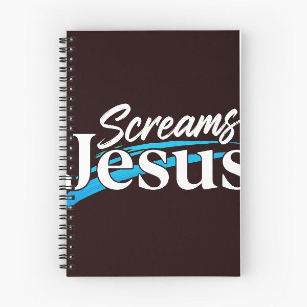 Item preview, Screams Jesus Bold Blue Brushstroke Statement designed and sold by Doublettadraw.