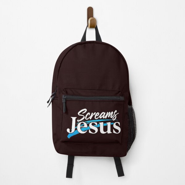 Item preview, Screams Jesus Bold Blue Brushstroke Statement designed and sold by Doublettadraw.