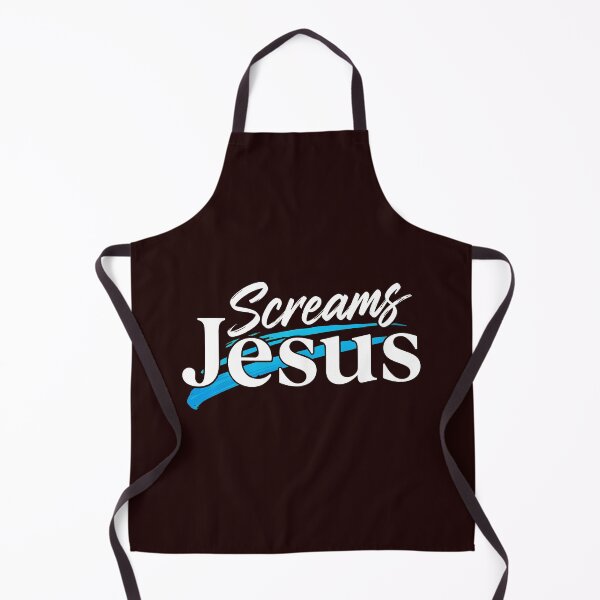Item preview, Screams Jesus Bold Blue Brushstroke Statement designed and sold by Doublettadraw.