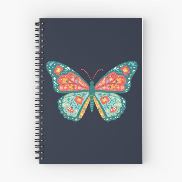 Item preview, Floral Folk Art Monarch Butterfly – Scandinavian Folk Art by heidiannemorris © designed and sold by FOLK ART FUSION.