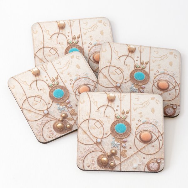 Item preview, Rose Quartz & Warm Gold Celestial Artisan Flat-Lay Set designed and sold by KingsArtworx 2.