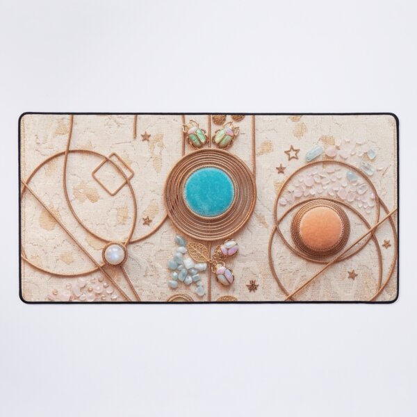 Item preview, Rose Quartz & Warm Gold Celestial Artisan Flat-Lay Set designed and sold by KingsArtworx 2.
