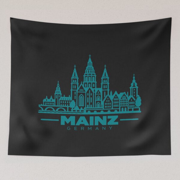 Item preview, Mainz Germany Line Art Skyline Poster designed and sold by CMYKStudio.