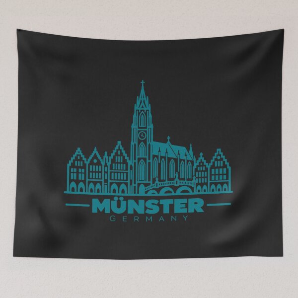 Item preview, Munster Germany Line Art Landmark Poster designed and sold by CMYKStudio.