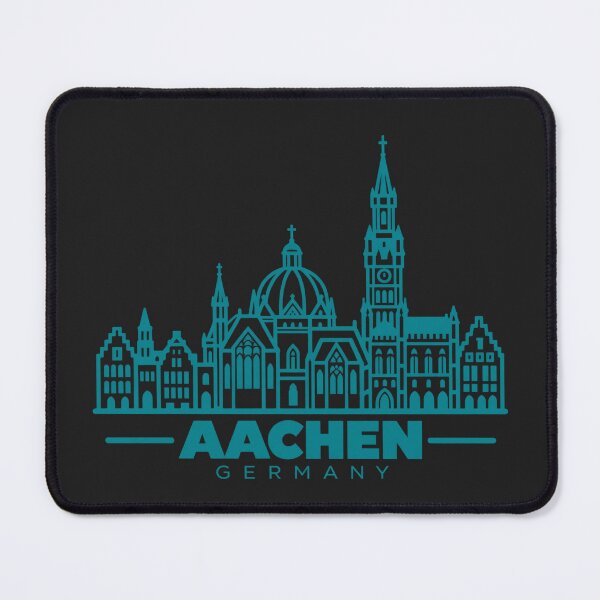 Item preview, Aachen Germany Line Art Landmark Poster designed and sold by CMYKStudio.