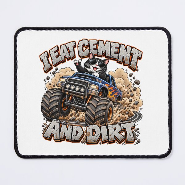 Item preview, I Eat Cement and Dirt – Gen Z Meme Tuxedo Cat designed and sold by BigfeetLittlepaws.