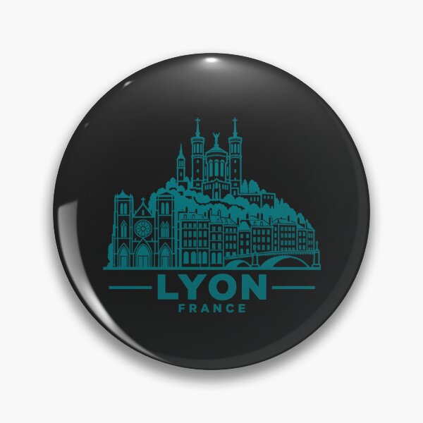 Item preview, Lyon France Line Art Skyline Poster designed and sold by CMYKStudio.