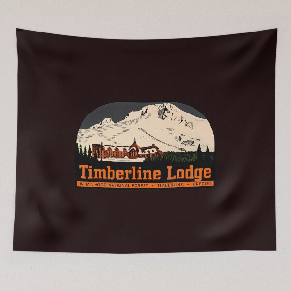 Item preview, Timberline Lodge Retro Mountain Art designed and sold by drawfreak.