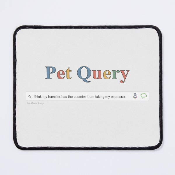 Item preview, Pet Query Hamster Espresso Zoomies Funny Search Bar designed and sold by JustAsmahDesign.