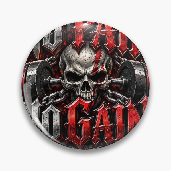 Item preview, No Pain No Gain – Gothic Gym Motivation & Strength designed and sold by LuckyJade.