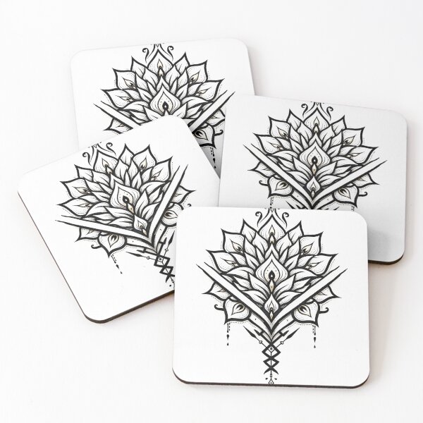 Item preview, Elegant Geometric Mandala Tattoo Flash designed and sold by Qubivibe.