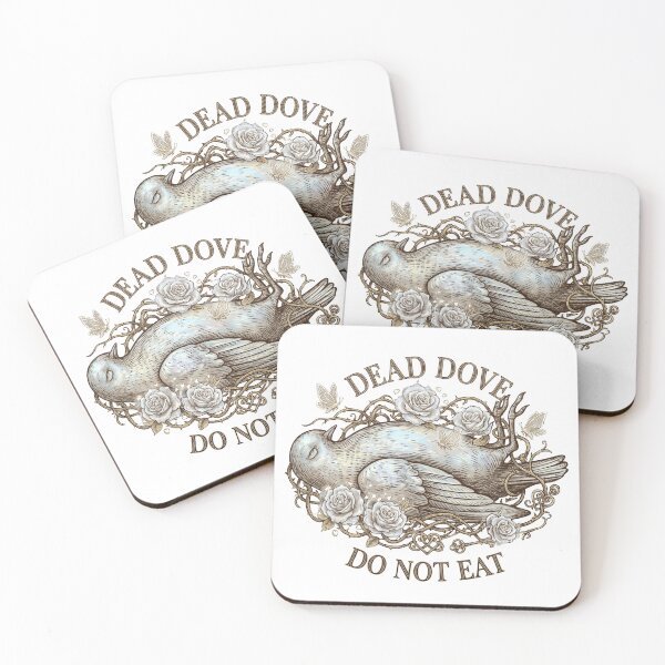 Item preview, Dead Dove Do Not Eat Pearl Dove White Roses Goth designed and sold by Luz M. Oroño.