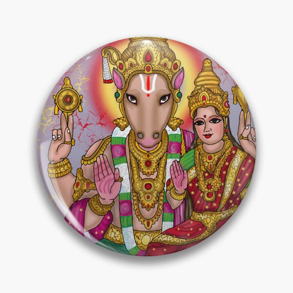 Item preview, Lord Hayagriva Lakshmi Digital Drawing | Hindu Deity Spiritual Artwork designed and sold by Harshit_Digital_Arts.