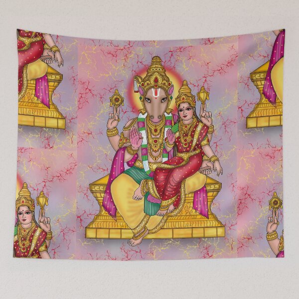 Item preview, Lord Hayagriva Lakshmi Digital Drawing | Hindu Deity Spiritual Artwork designed and sold by Harshit_Digital_Arts.
