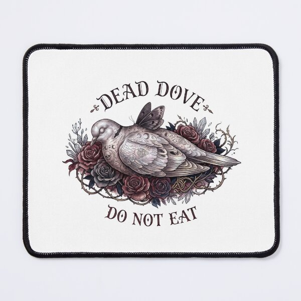 Item preview, Dead Dove Do Not Eat Gothic Tattoo Burgundy Roses designed and sold by Luz Oroño.