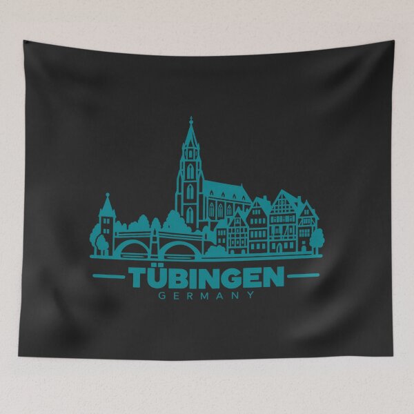Item preview, Tubingen Germany Line Art Landmark Poster designed and sold by CMYKStudio.
